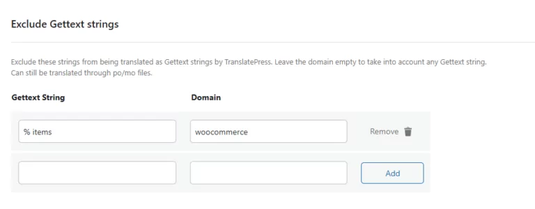 Exclude Gettext String From Translation