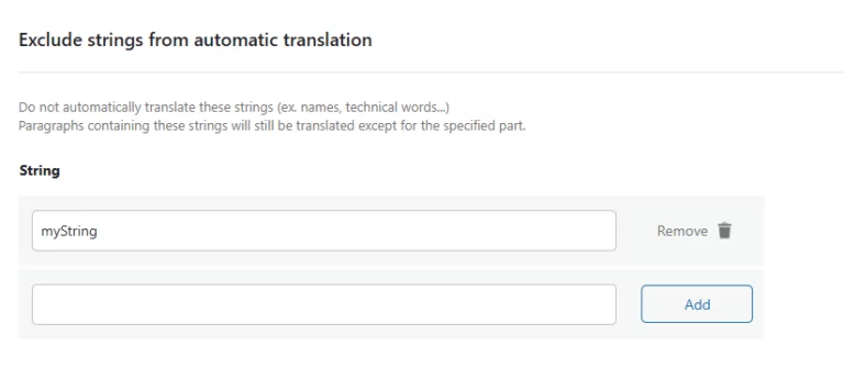 Exclude String from Automatic Translation