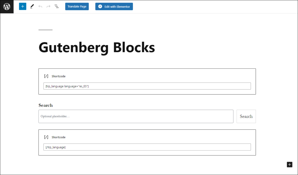 Wrap content between two TranslatePress shortcode blocks