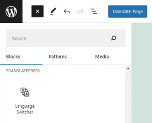 Language Switcher Gutenberg Block Icon