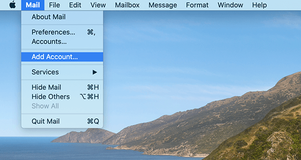 connecting apple mail to hosting email