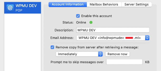 Apple mail connect to the Hub