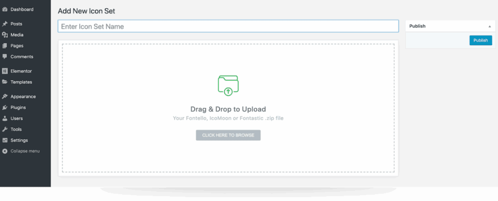 Custom icons in Elementor