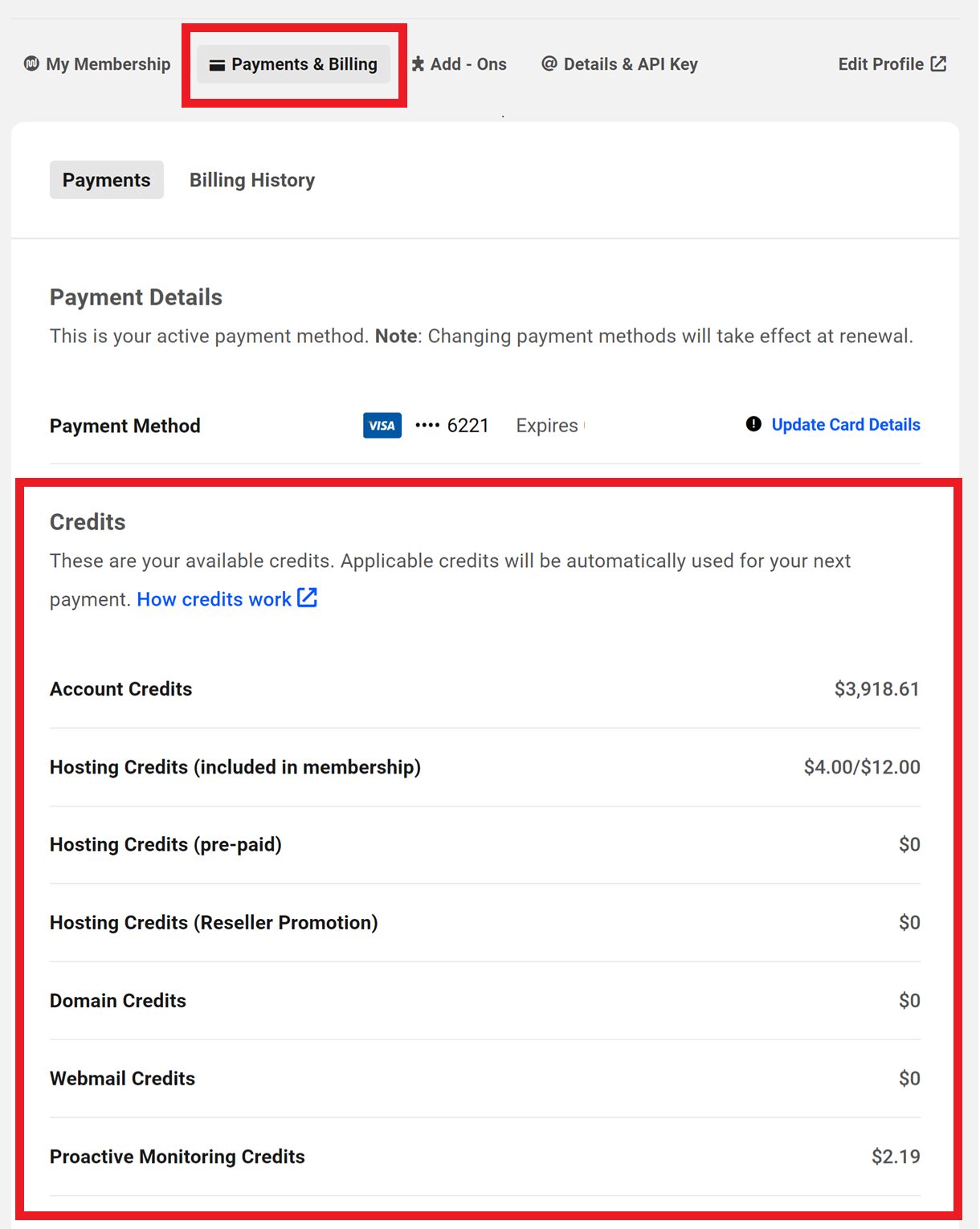 Update DNS option for registered domains