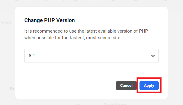 Choisir sa version de php