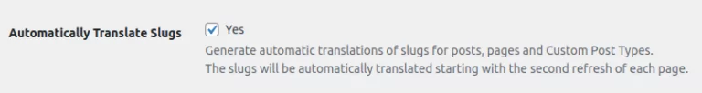 Automatic slug translation